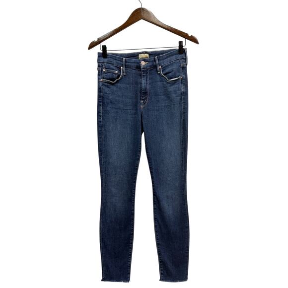 MOTHER The Looker Ankle Fray Mid Rise Skinny Jeans in 'Girl Crush' size 26 - Picture 6 of 9
